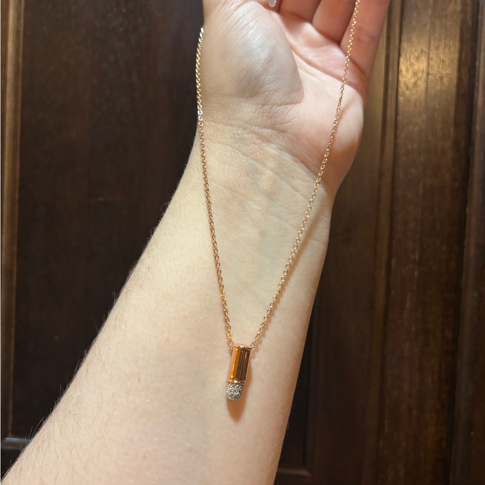 New Elegant Gold and Silver BULLET Pendant Necklace